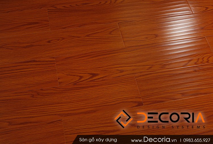 Mẫu sàn gỗ chung cư màu cánh gián