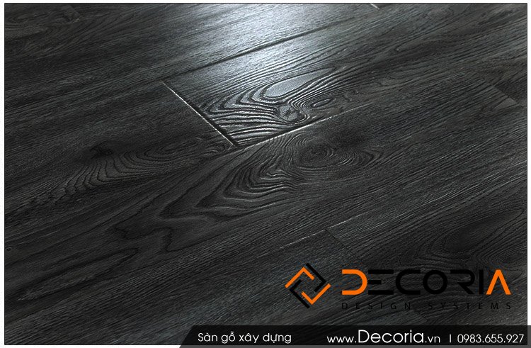 Mẫu sàn gỗ công nghiệp màu đen