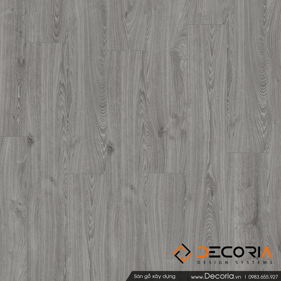 Mẫu sàn gỗ công nghiệp màu ghi đá (xám), lắp đặt sàn gỗ - Decoria.vn