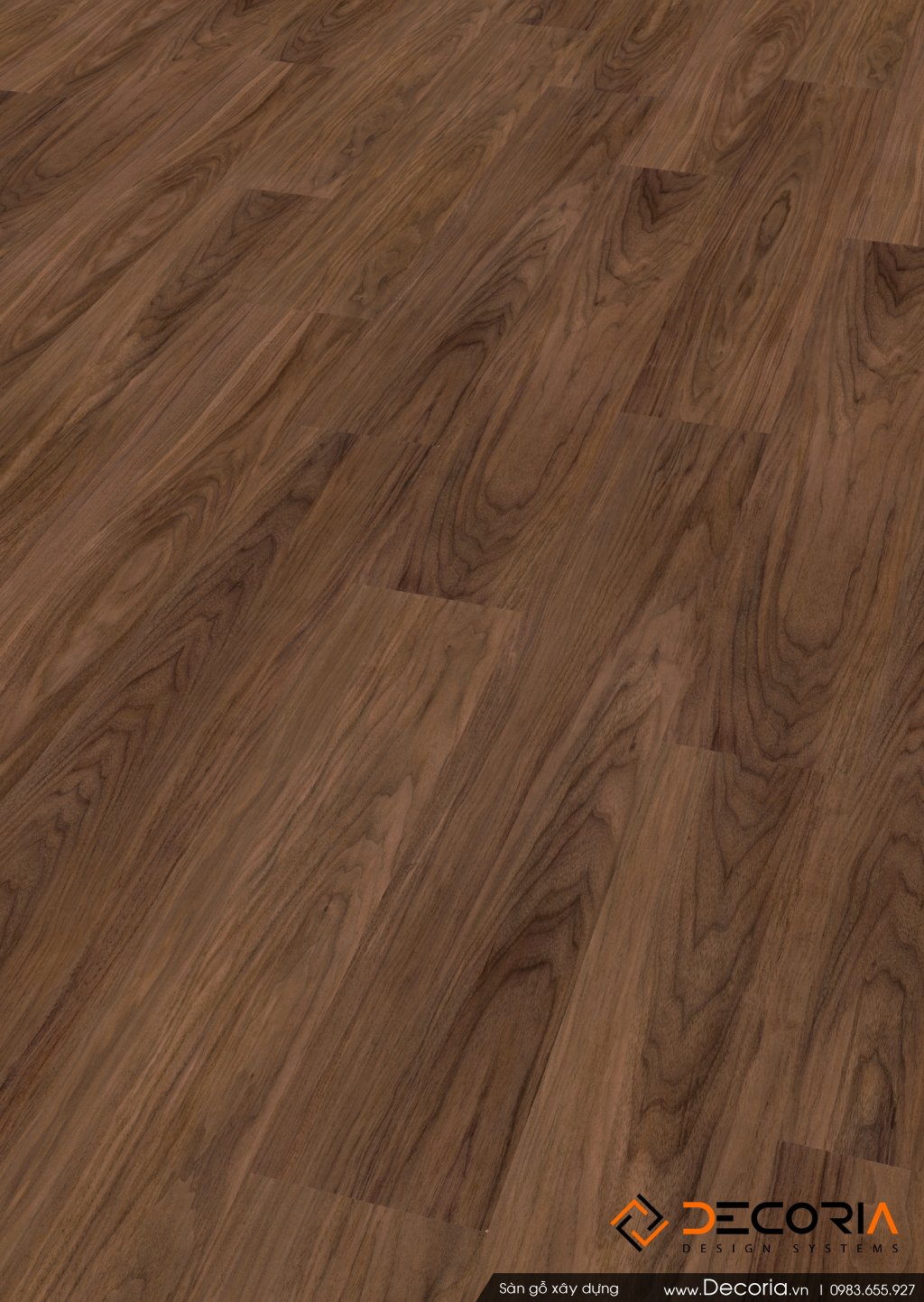 Mẫu sàn gỗ tự nhiên màu óc chó