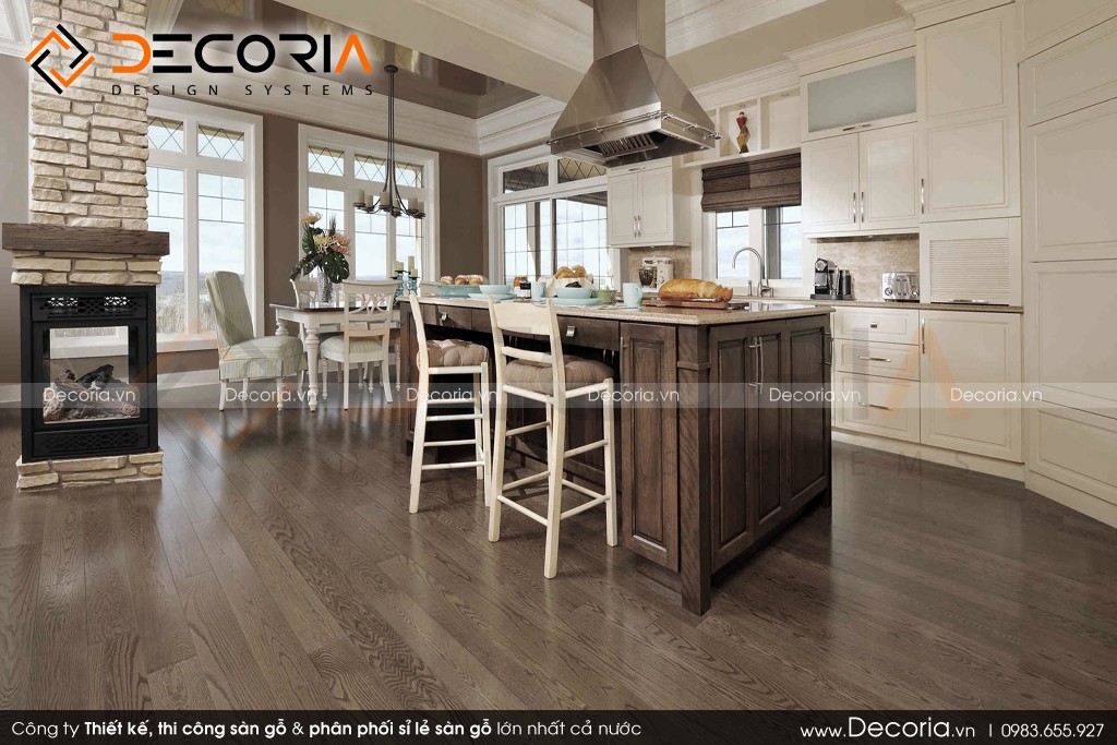 Mẫu sàn gỗ tự nhiên màu óc chó